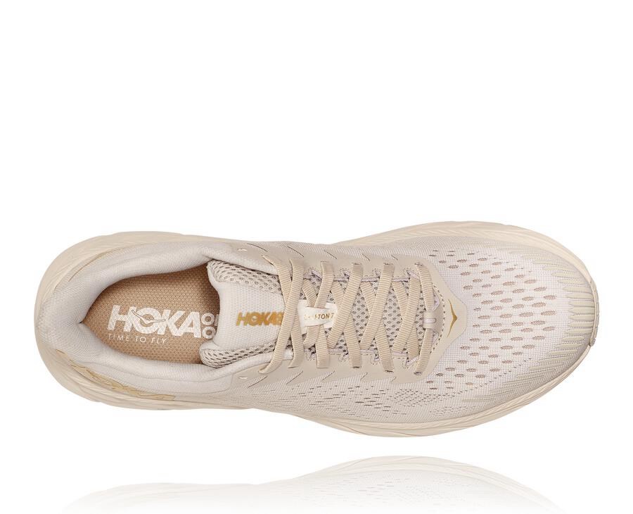 Zapatillas Running Hoka One One Hombre - Clifton 7 - Blancas - UKV283140